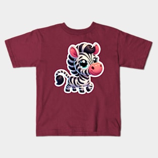 Kawaii Zebra Kids T-Shirt